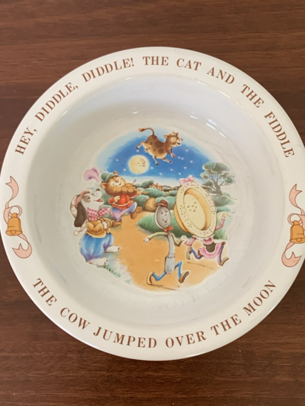 Vintage Avon 1984 Children’s Ceramic Bowl - White with Colorful Illustration
